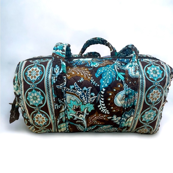 Vera Bradley Handbags - Vintage Vera Bradley Java Blue Satchel